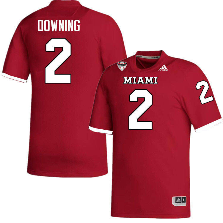 Miami University Redhawks #2 Dylan Downing College Football Jerseys Stitched-Red